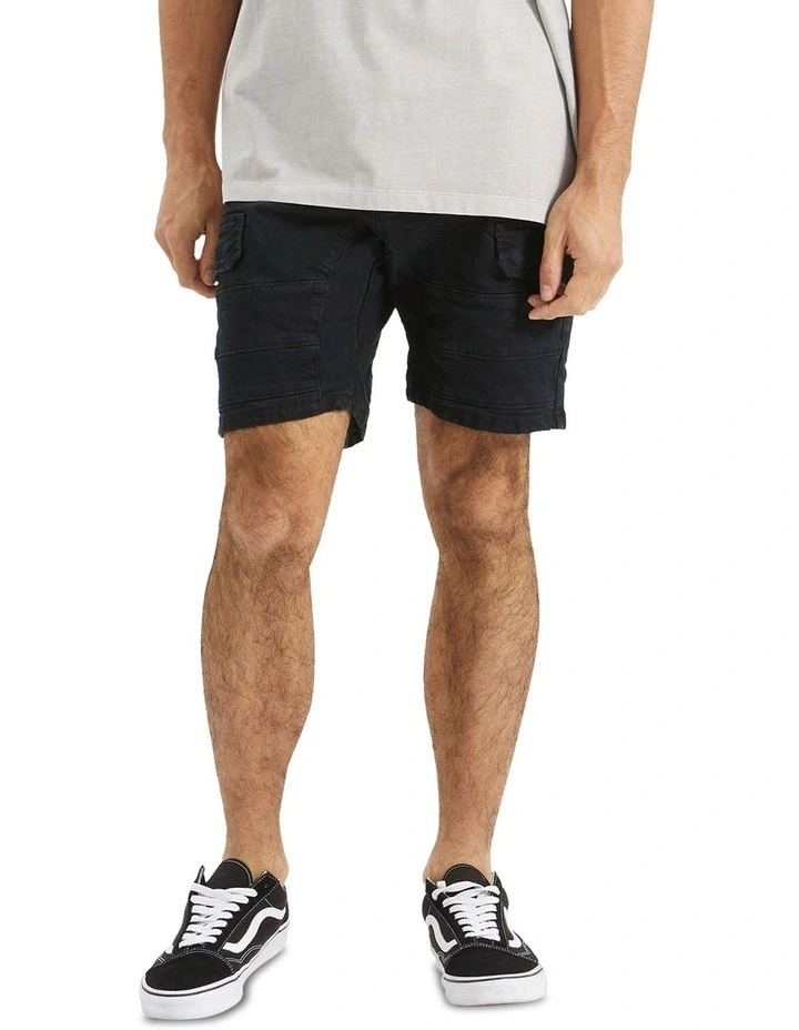 Salem Cargo Shorts in Overdyed Black image 5