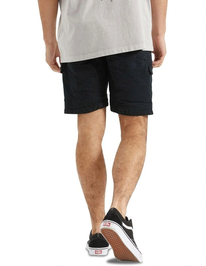 Salem Cargo Shorts in Overdyed Black image 7