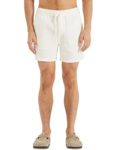 Seaside Linen Shorts in White