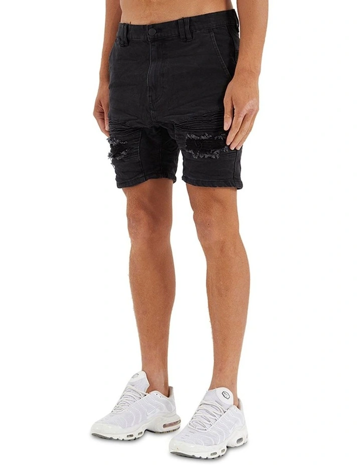 Viper Denim Short in Black image 3