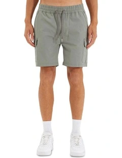 S150 Slim Stretch Cargo Short in Grey