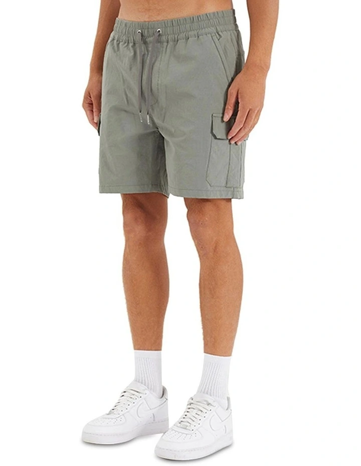 S150 Slim Stretch Cargo Short in Grey image 3