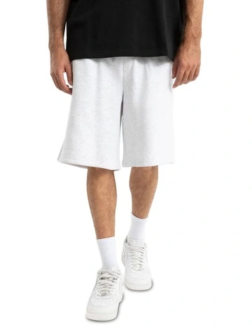 Kelcey Long Trackshort in Snow Marle