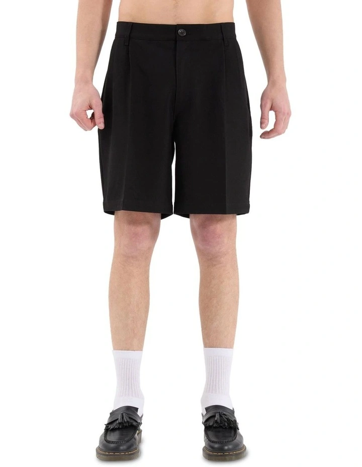 Venture Pleated Dress Shorts in Black image 4