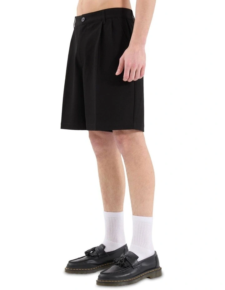 Venture Pleated Dress Shorts in Black image 5