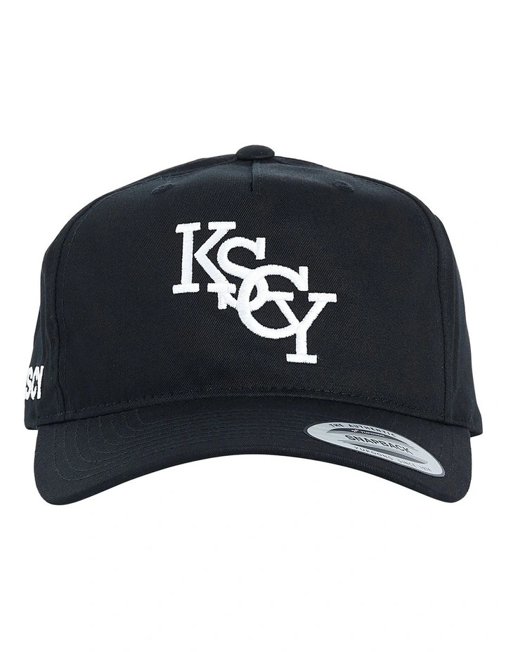 Strother Golfer Cap in Jet Black image 1