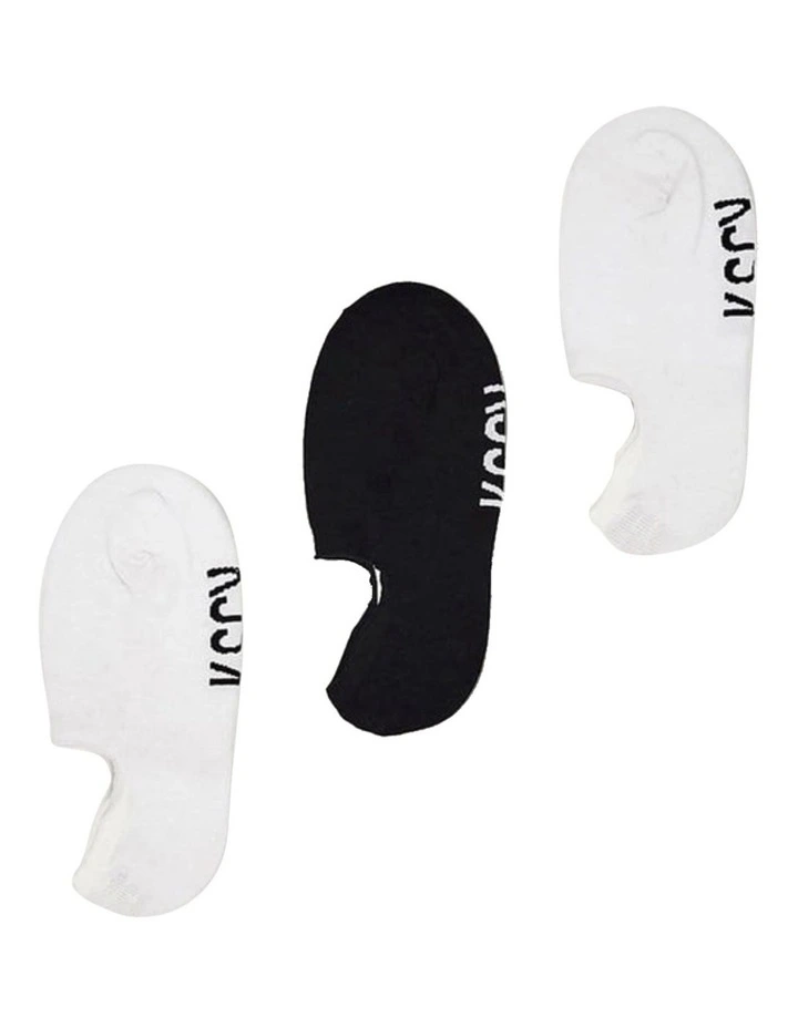 Invisible Sock 3 Pack in Black/White image 1