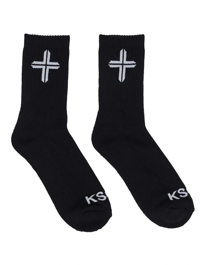 Raid Mid Socks 2 Pack in Black image 1