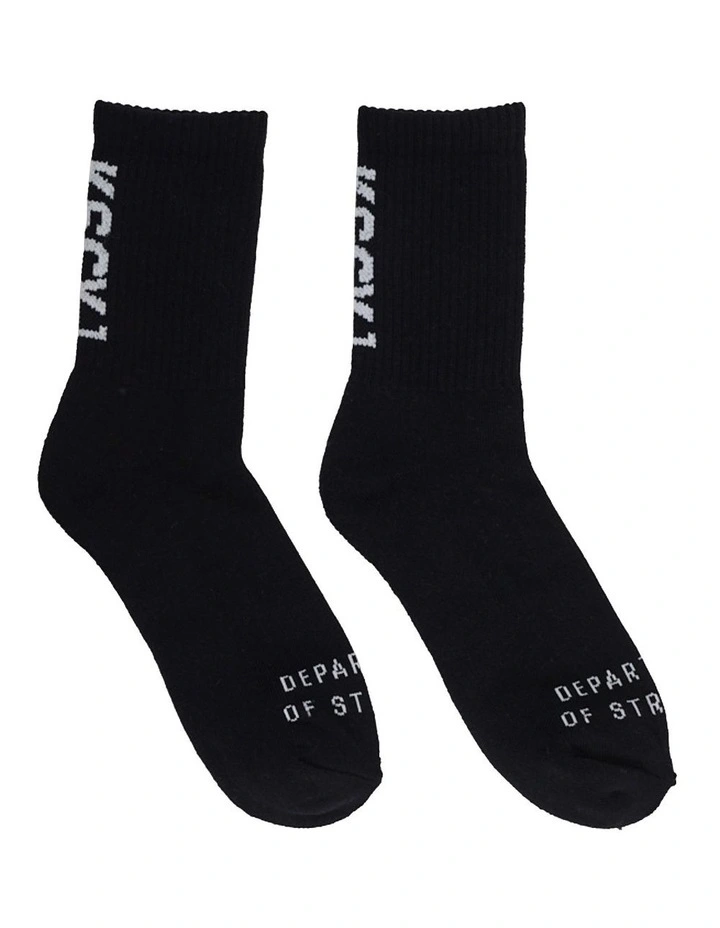 Raid Mid Socks 2 Pack in Black image 2