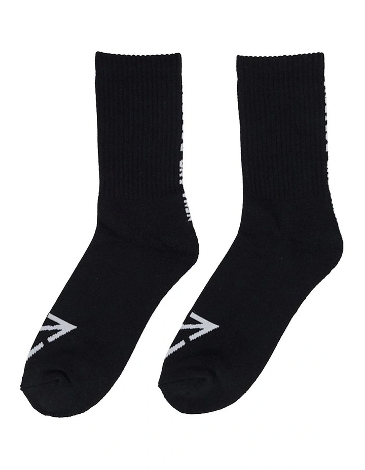 Triple Mid Socks 2 Pack in Black image 4