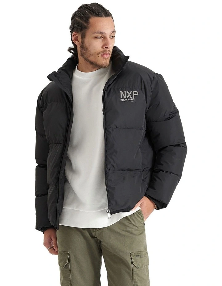 Forfeit Puffer Jacket in Jet Black image 1