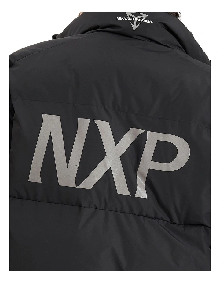 Forfeit Puffer Jacket in Jet Black image 3