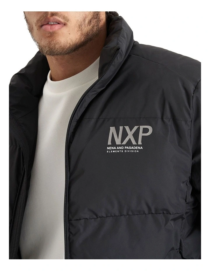 Forfeit Puffer Jacket in Jet Black image 4
