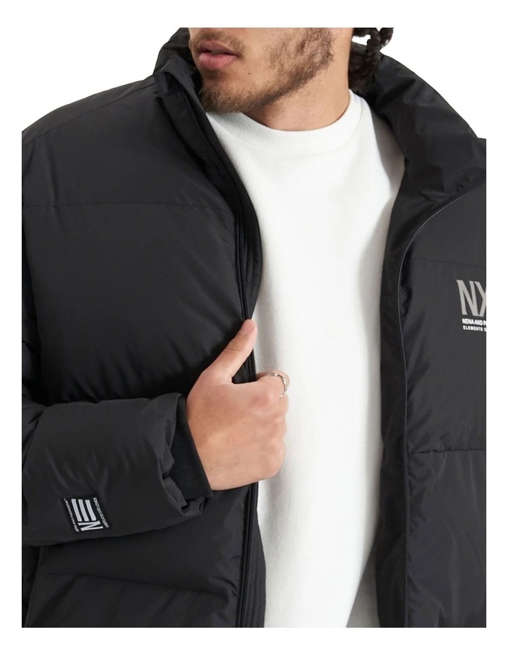 Forfeit Puffer Jacket in Jet Black image 5