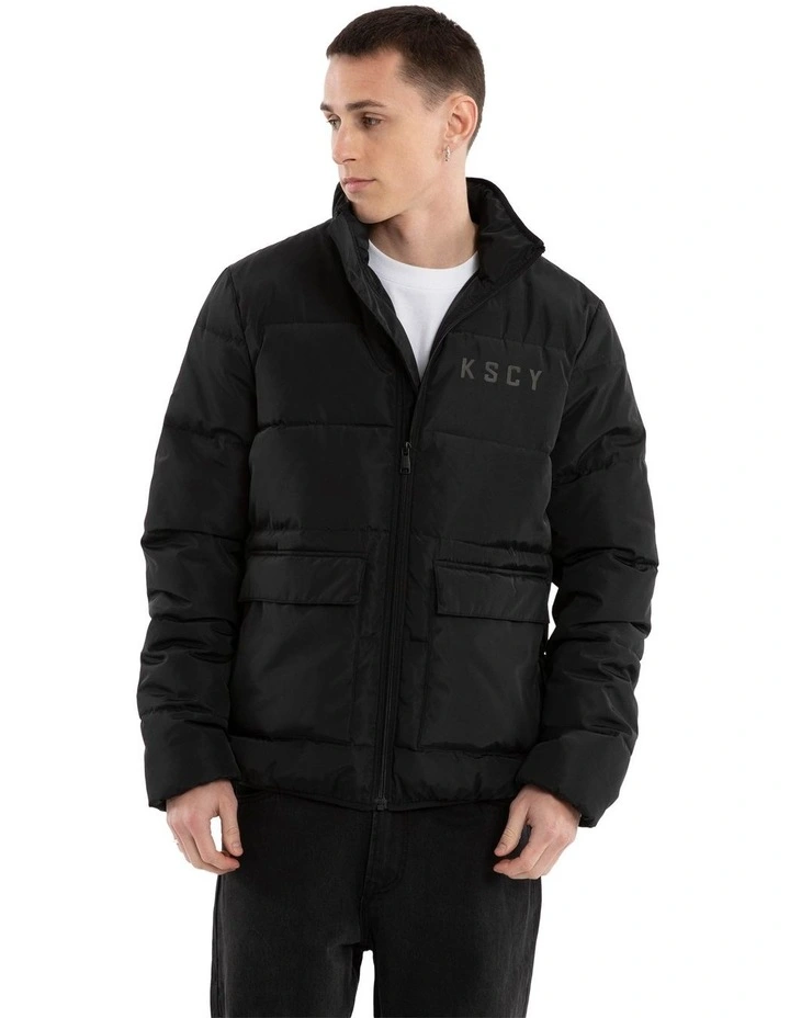 Solitary Puffer Jacket in Black image 1
