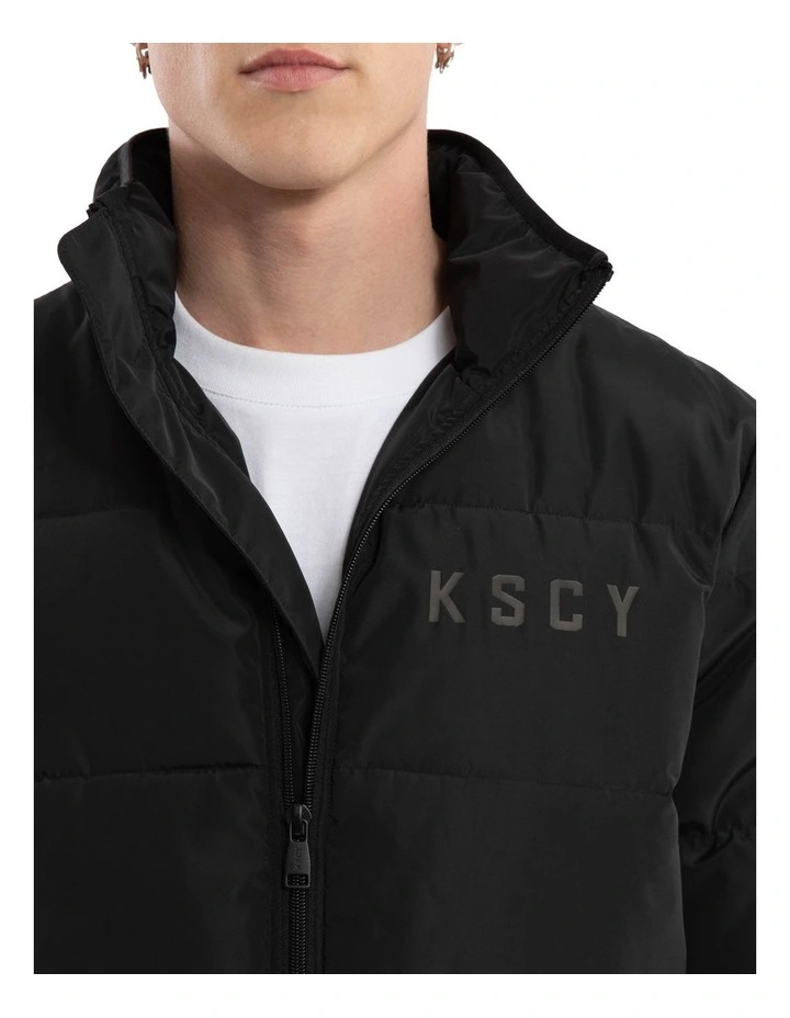 Solitary Puffer Jacket in Black image 2