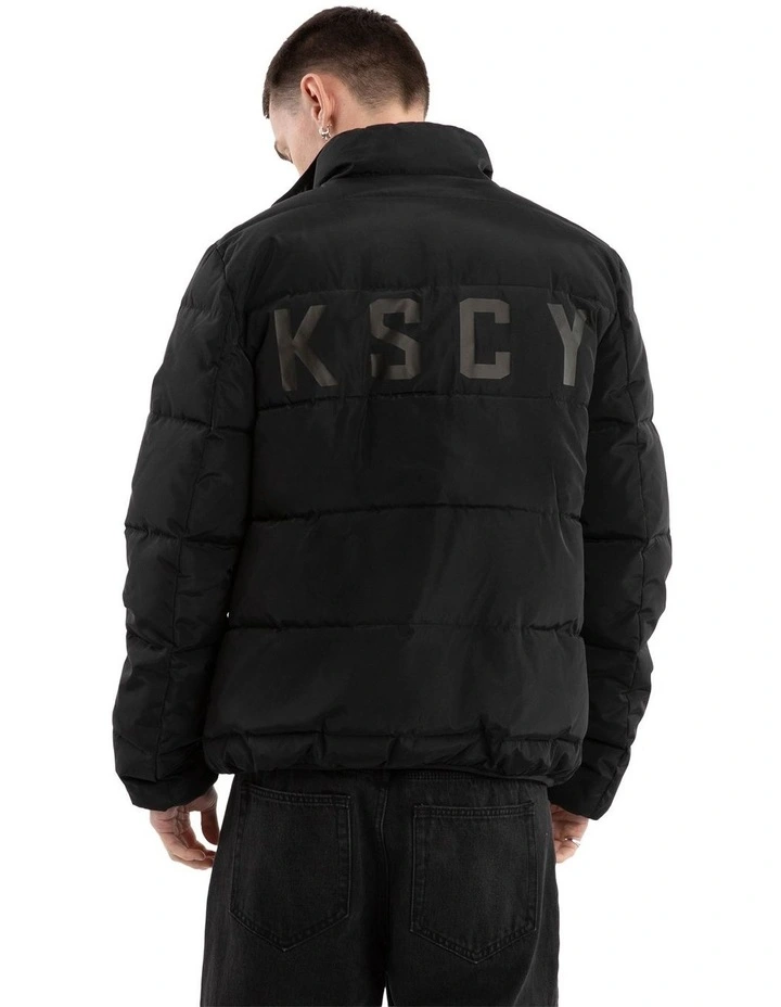 Solitary Puffer Jacket in Black image 3