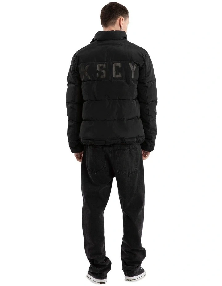 Solitary Puffer Jacket in Black image 4