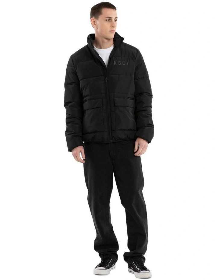 Solitary Puffer Jacket in Black image 5