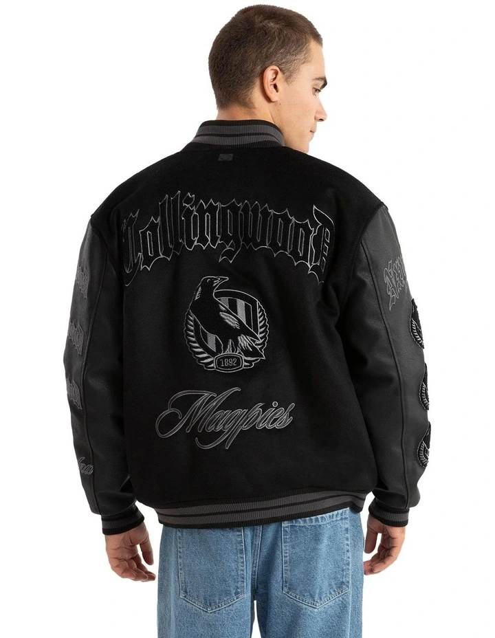 Collingwood Ace Varsity Jacket in Black image 1