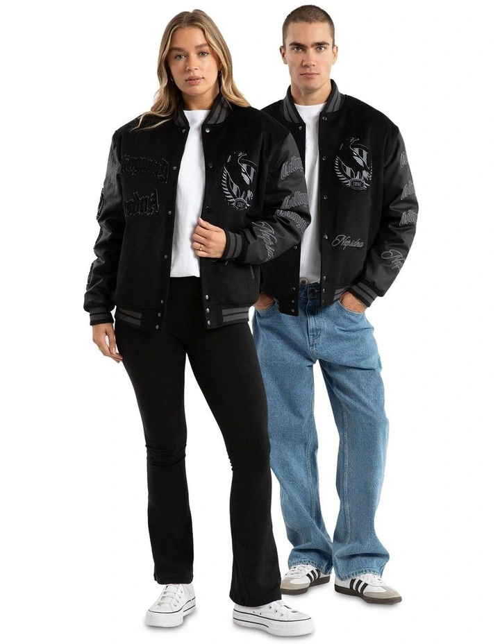 Collingwood Ace Varsity Jacket in Black image 5