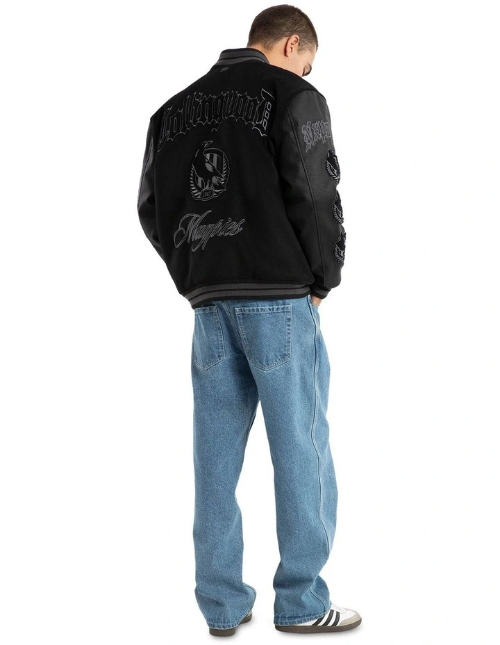 Collingwood Ace Varsity Jacket in Black image 7