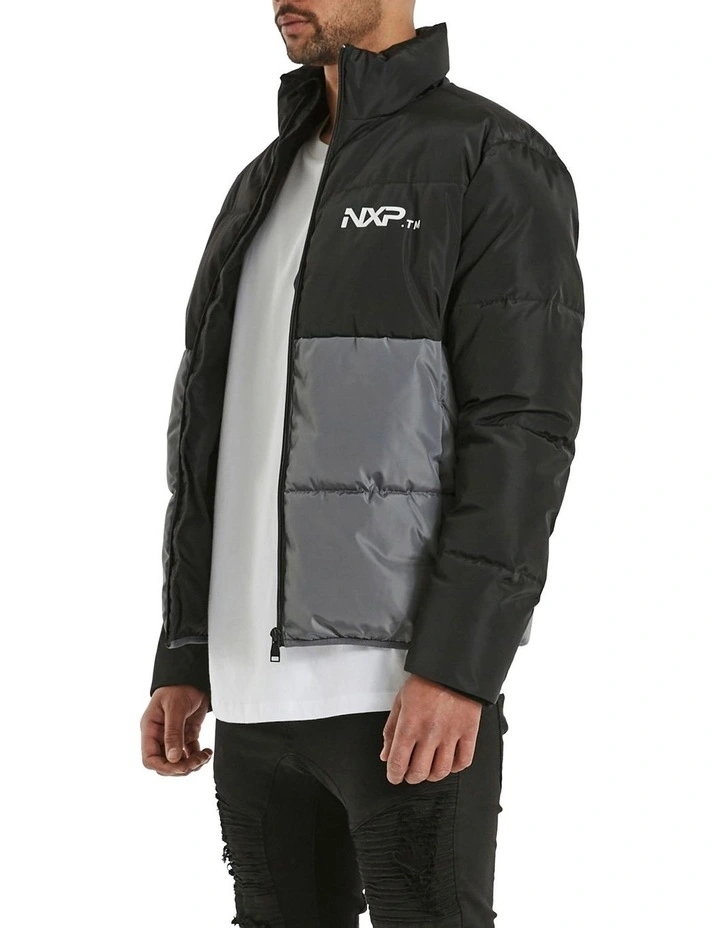 Axis Puffer Jacket in Black image 3