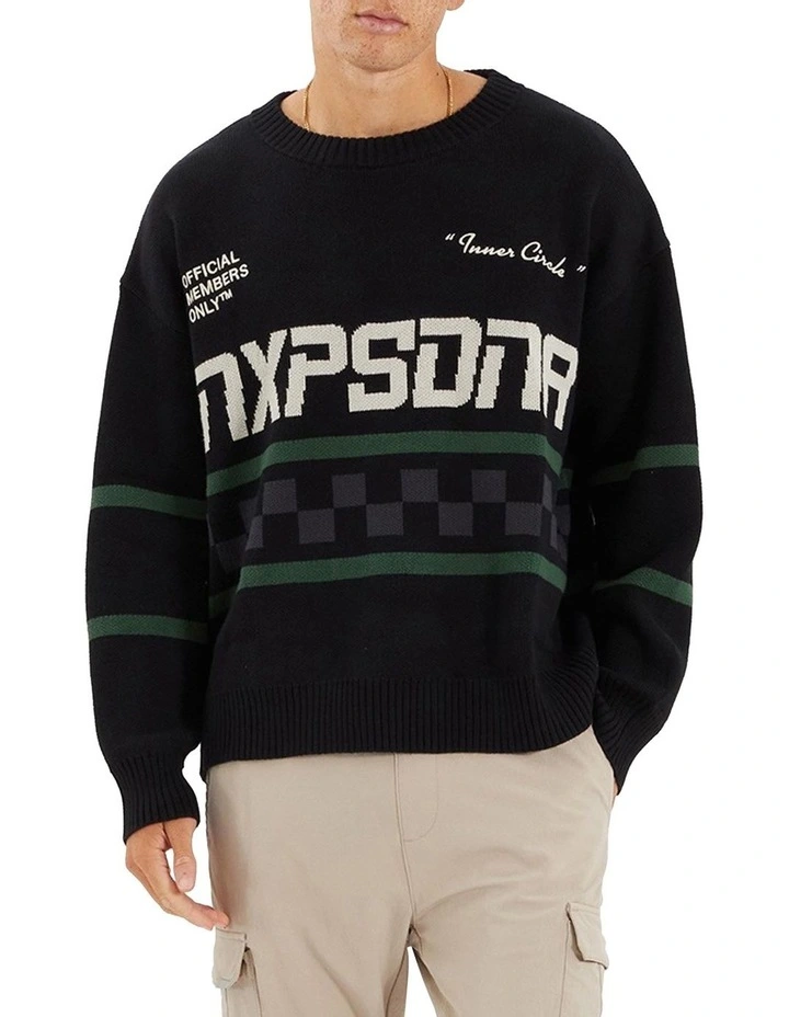 Median Knit Jumper in Black image 1