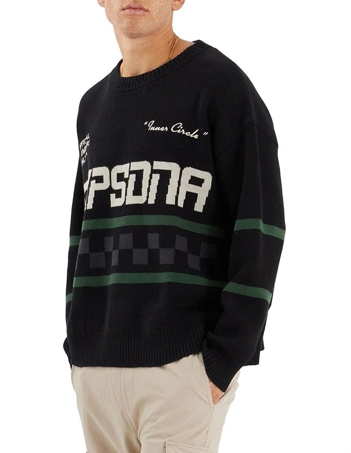 Median Knit Jumper in Black image 3