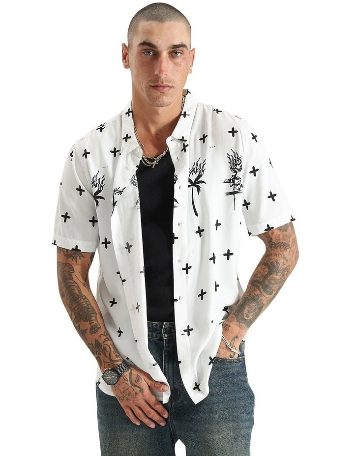 Desert Rose Party Shirt in White image 1