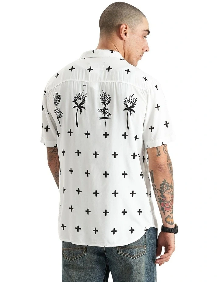 Desert Rose Party Shirt in White image 3