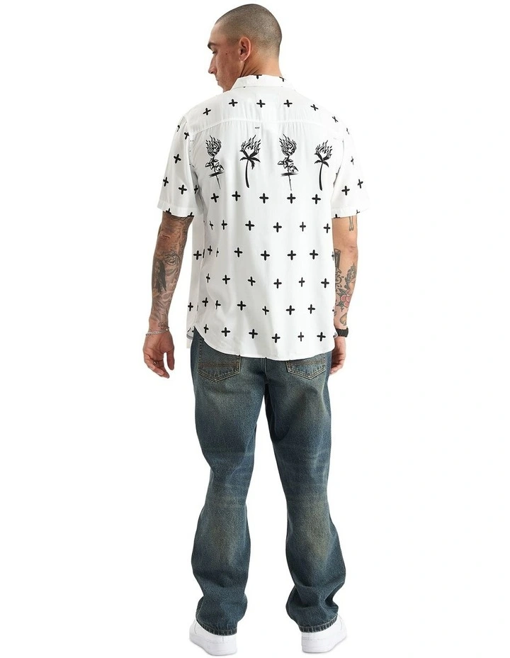 Desert Rose Party Shirt in White image 4