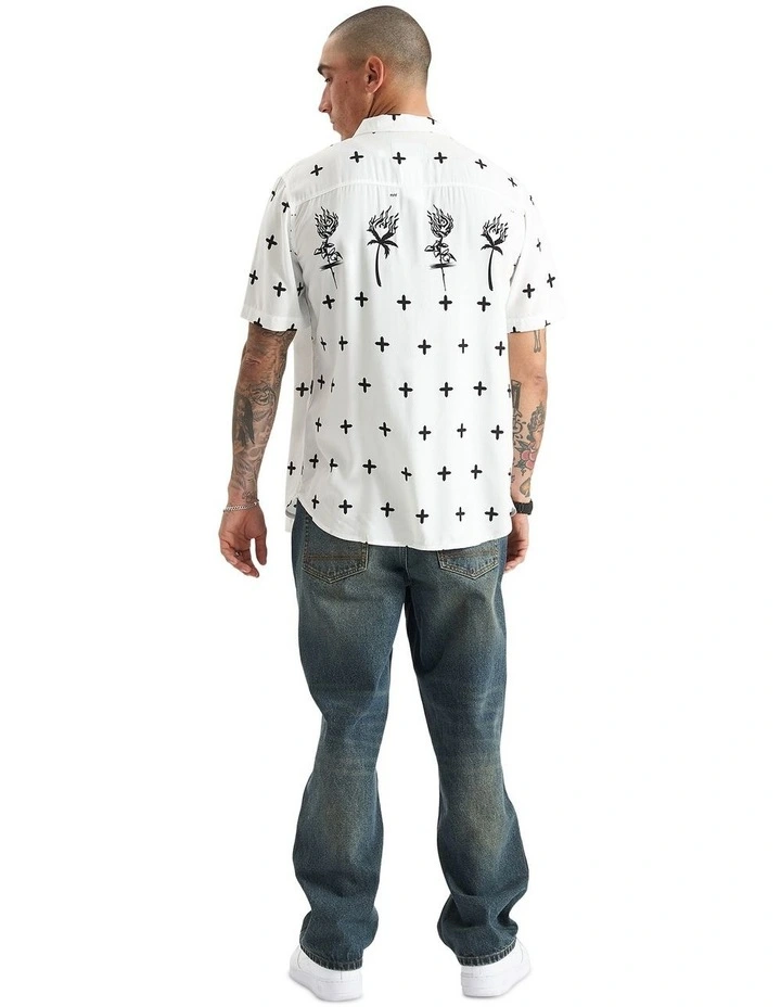 Desert Rose Party Shirt in White image 5