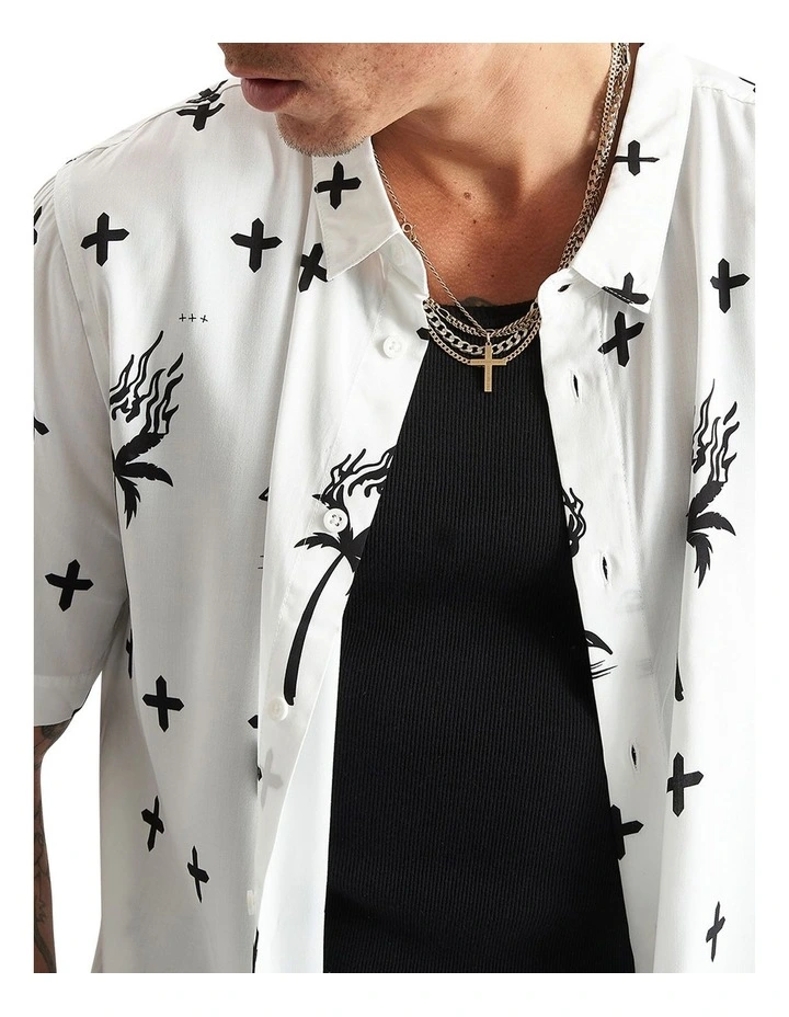 Desert Rose Party Shirt in White image 6