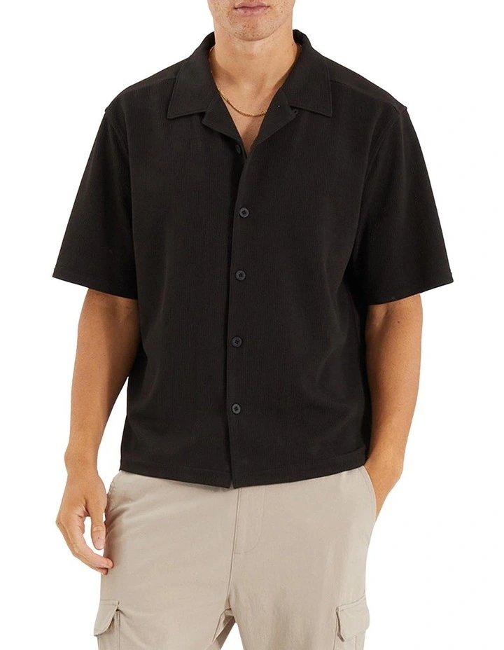 Amalfi Box Resort Shirt in Black image 1