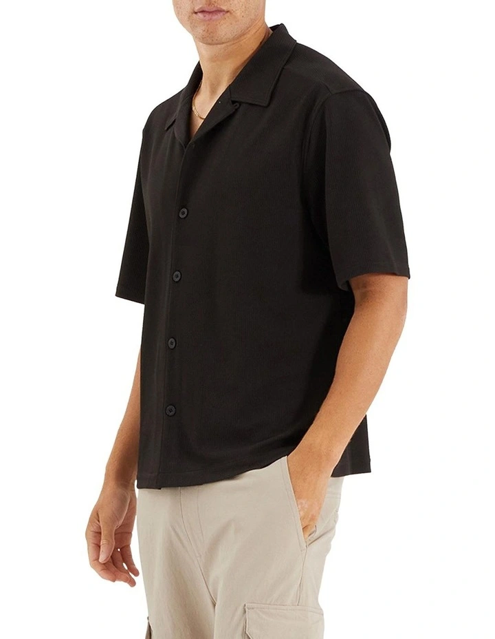 Amalfi Box Resort Shirt in Black image 3