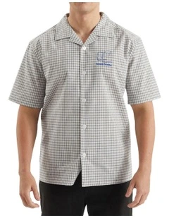 Tessa Resort Crop Shirt in White Checks