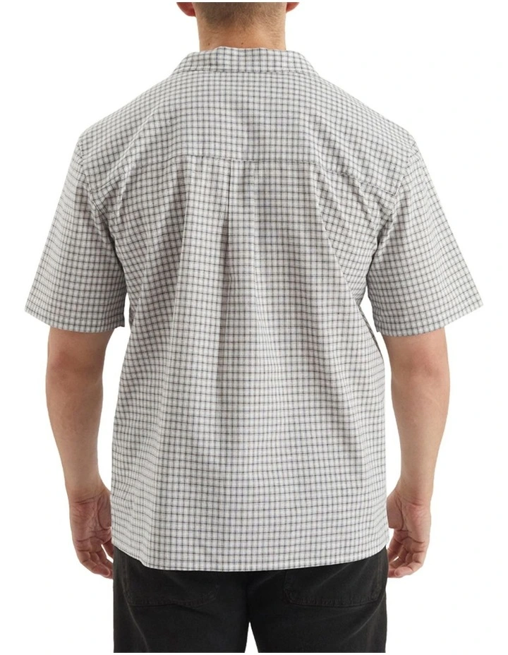 Tessa Resort Crop Shirt in White Checks image 2