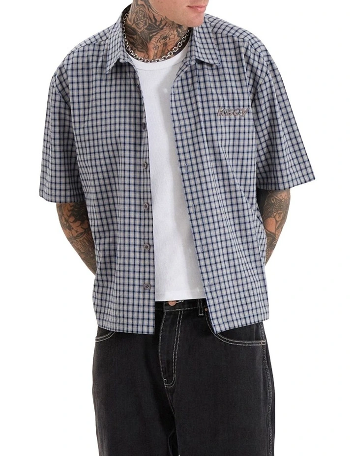 Skylar Oversized Dress Shirt in Slate Grey image 1