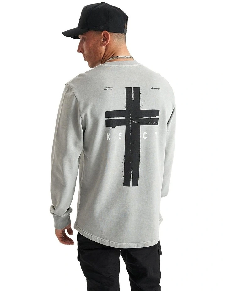 Holy Lane Dual Curved Sweater in Grey image 1