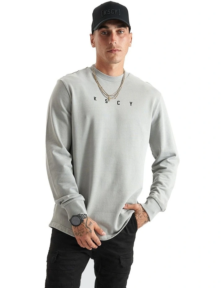 Holy Lane Dual Curved Sweater in Grey image 2