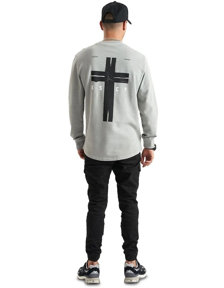 Holy Lane Dual Curved Sweater in Grey image 6