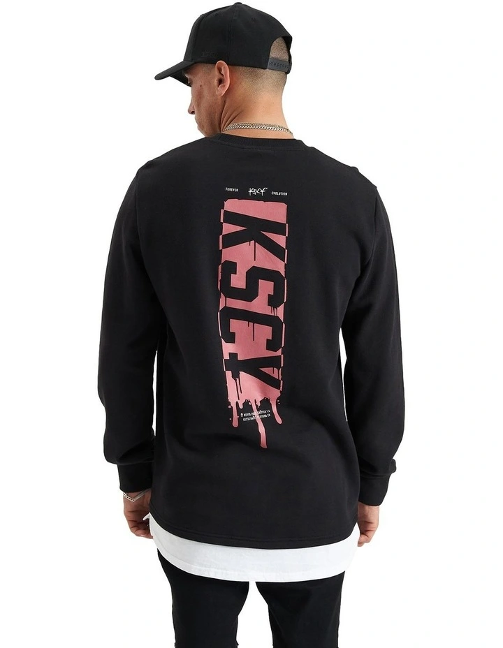 Santa Ana Layered Dual Curved Sweater in Jet Black image 1