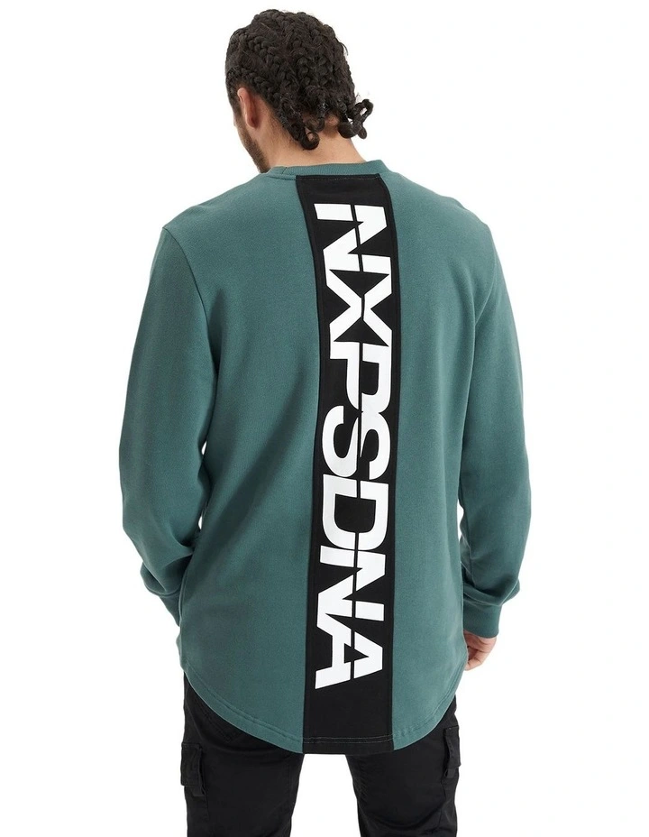 Compensation Dual Curved Sweater in Silver Pine/Black image 1