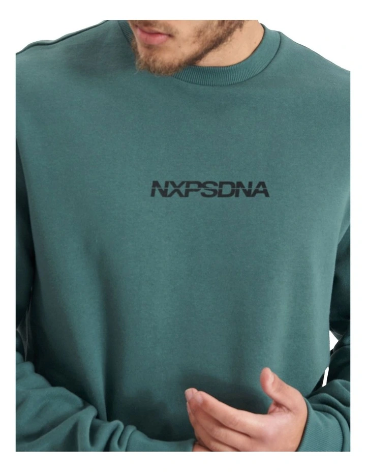 Compensation Dual Curved Sweater in Silver Pine/Black image 3