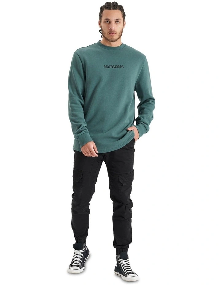 Compensation Dual Curved Sweater in Silver Pine/Black image 4