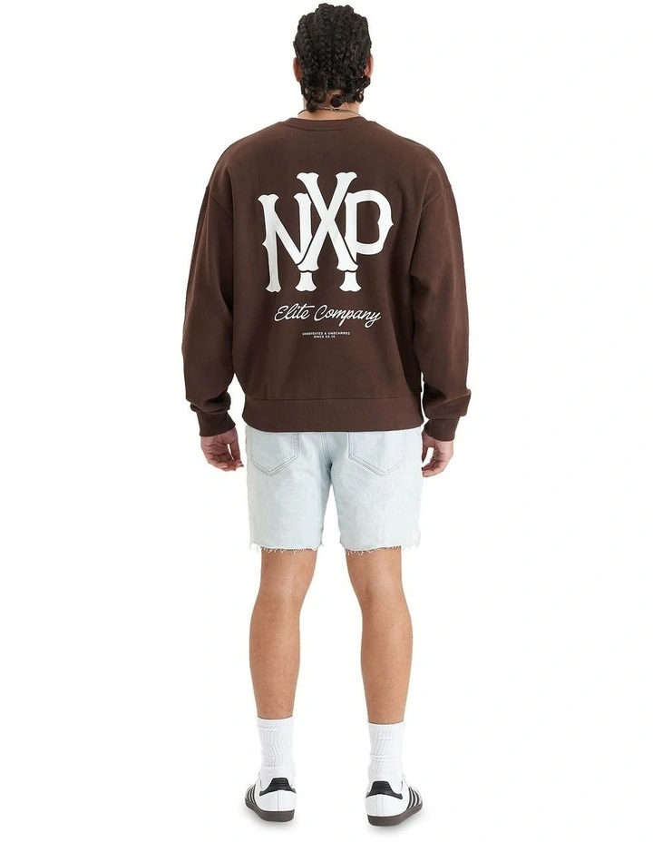 Exposed Heavy Box Fit Sweater in Shaved Chocolate image 4