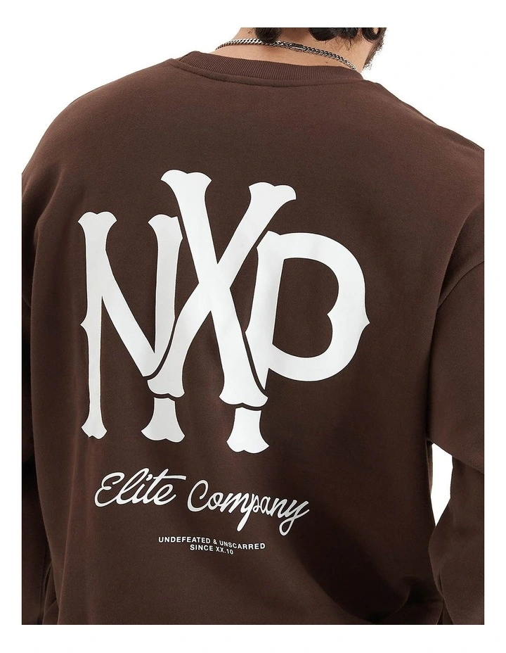 Exposed Heavy Box Fit Sweater in Shaved Chocolate image 5