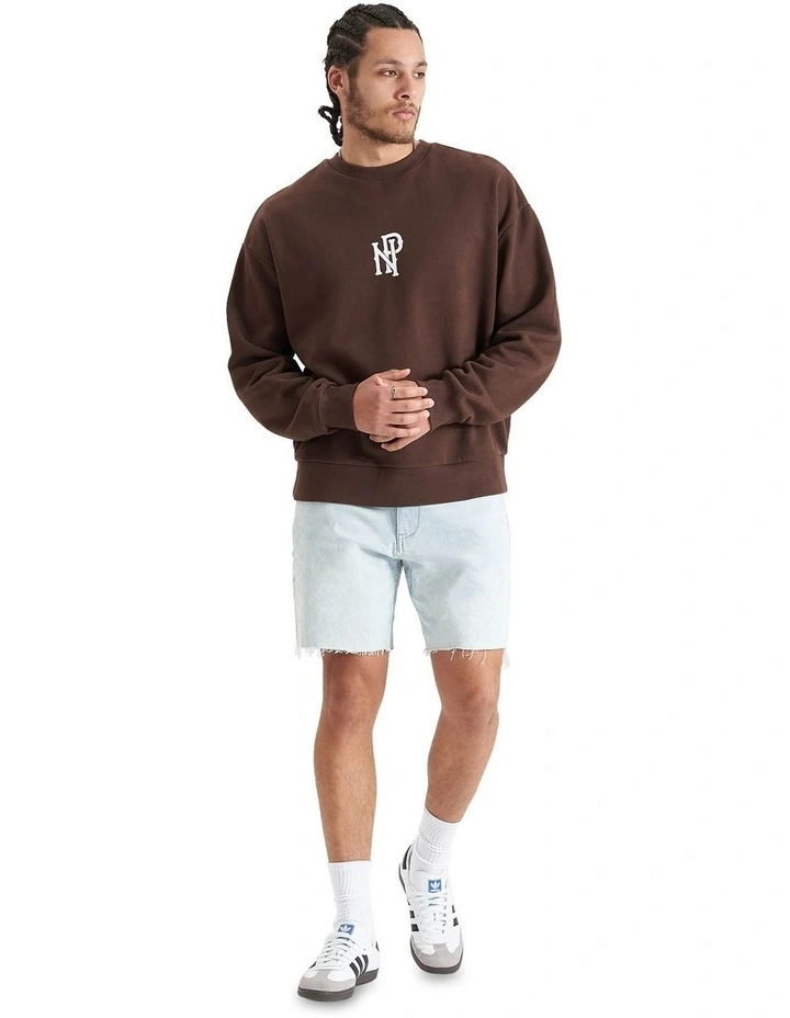 Exposed Heavy Box Fit Sweater in Shaved Chocolate image 6