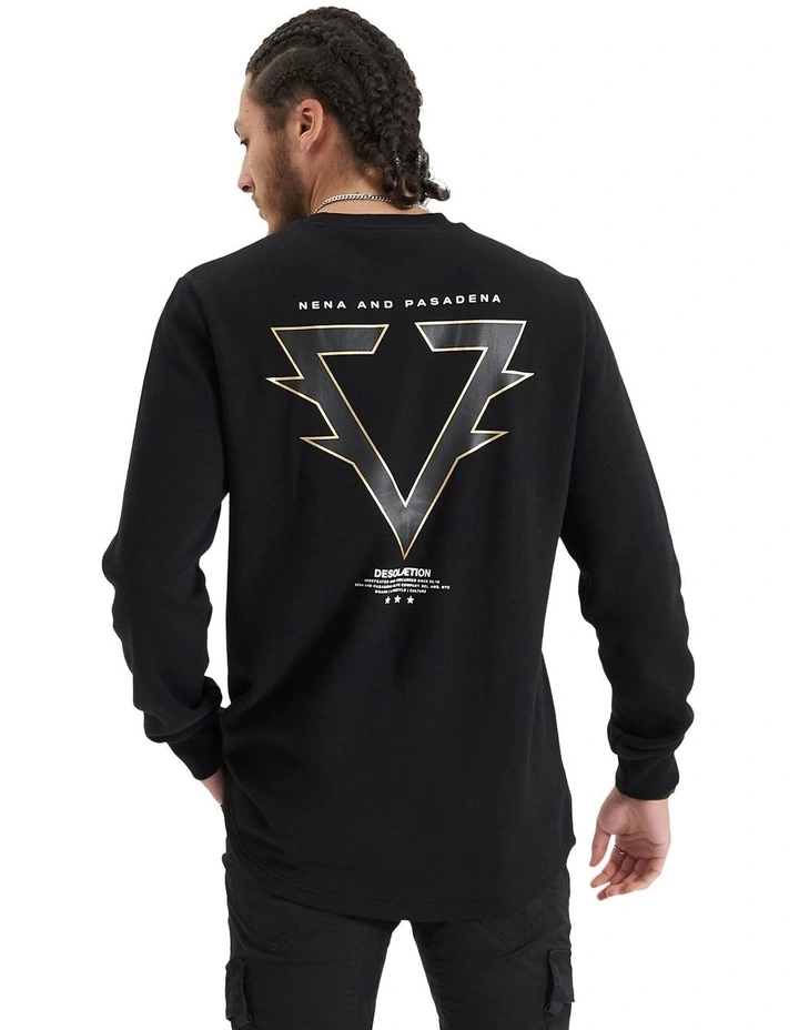 Novice Dual Curved Sweater in Jet Black image 1
